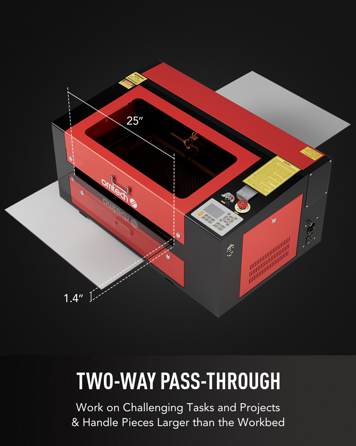 OMTech™️ 50W 12×20 CO2 Laser Engraver Cutter Engrving Machine 2023 Upgraded