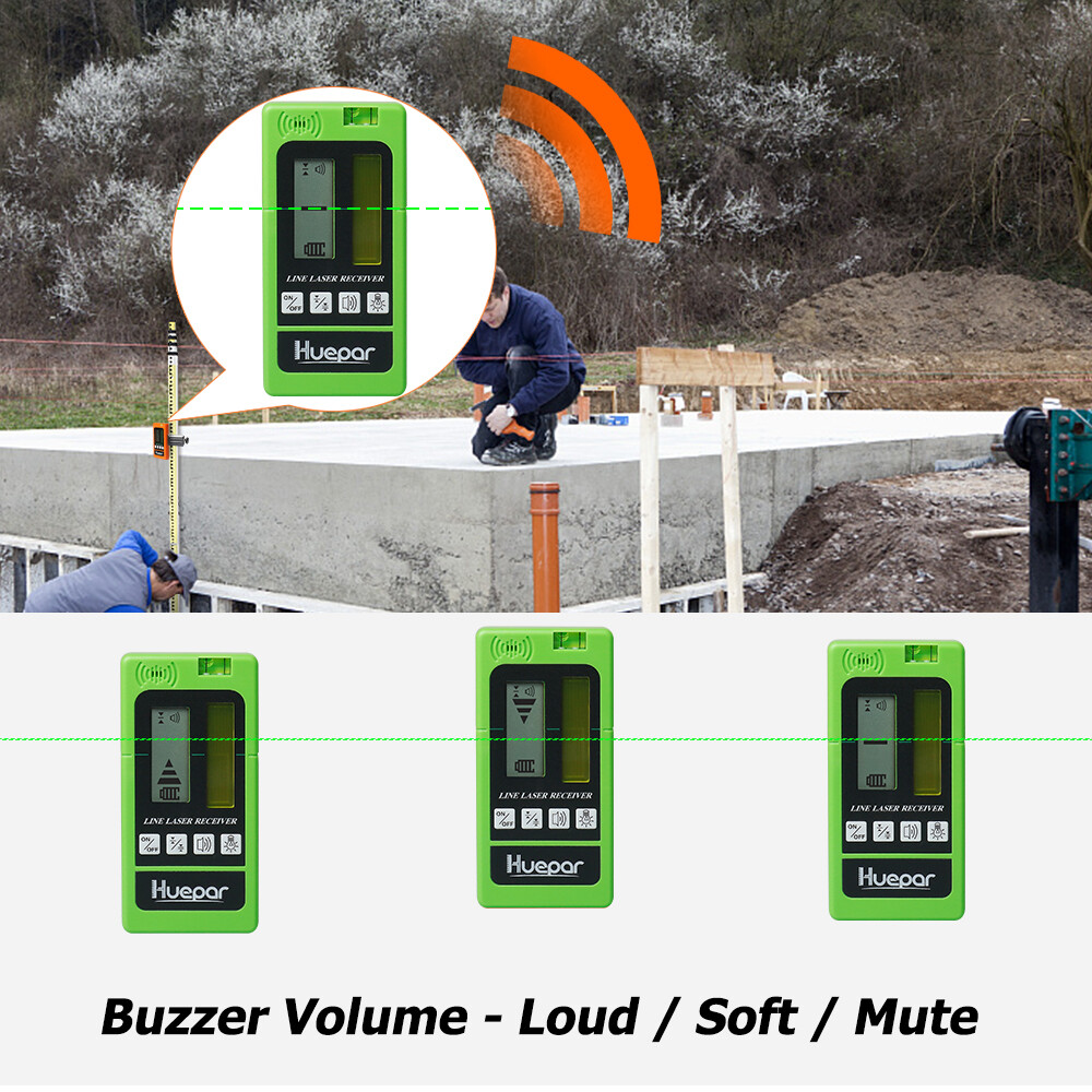 Huepar 12 Lines Self-leveling Laser Level with Bluetooth&Remote Control+Receiver