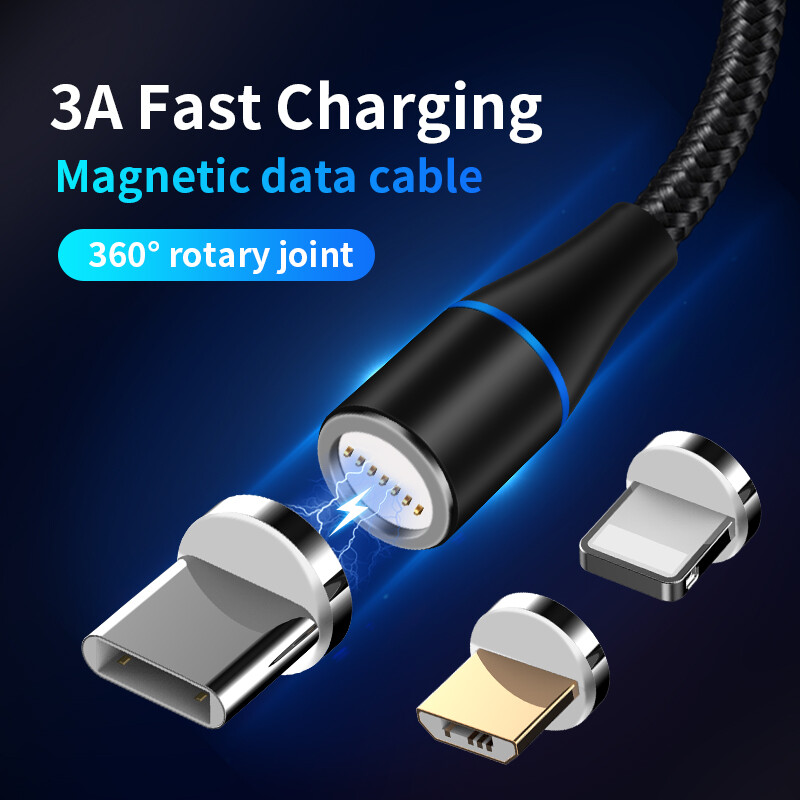 USB Cable Magnetic 3 in 1 High Speed Charging and Data Transfer