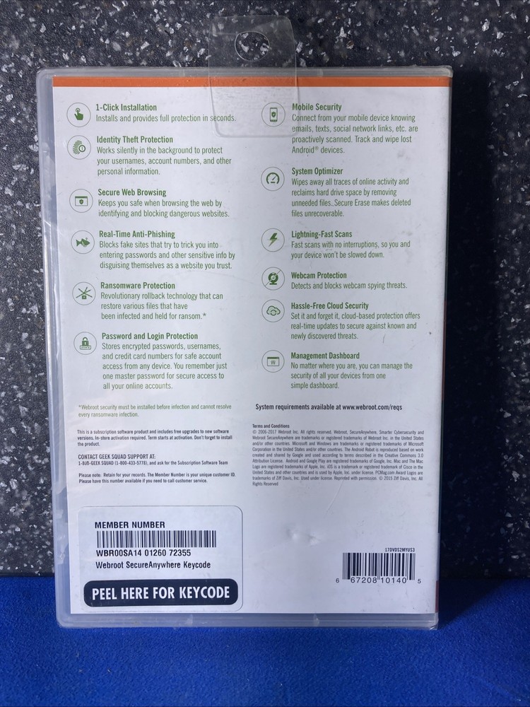 Webroot SecureAnywhere Internet Security & Antivirus Windows & Mac 3 Devices NEW