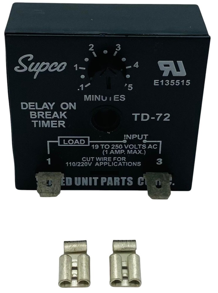 Supco TD72 Time Delay Break Timer | Adjustable 6 Seconds–5 Minutes