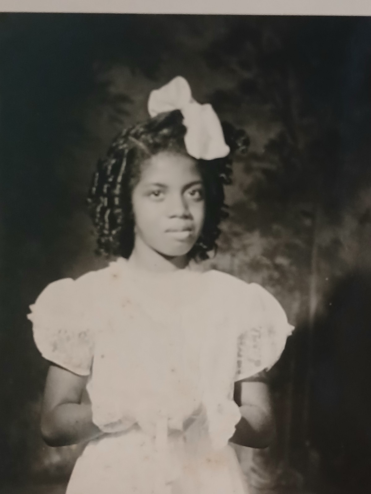 African American School Photos* COLORED GIRL * COOL WHITE DRESS
