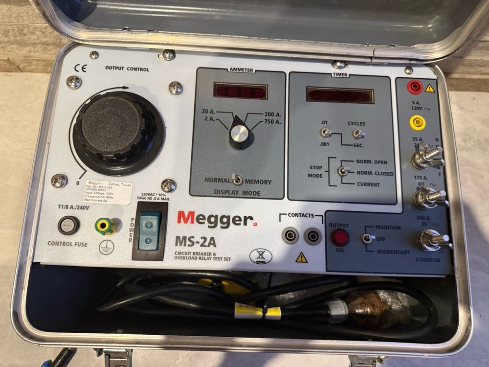 Megger MS-2A Circuit Breaker & Overload Relay Set