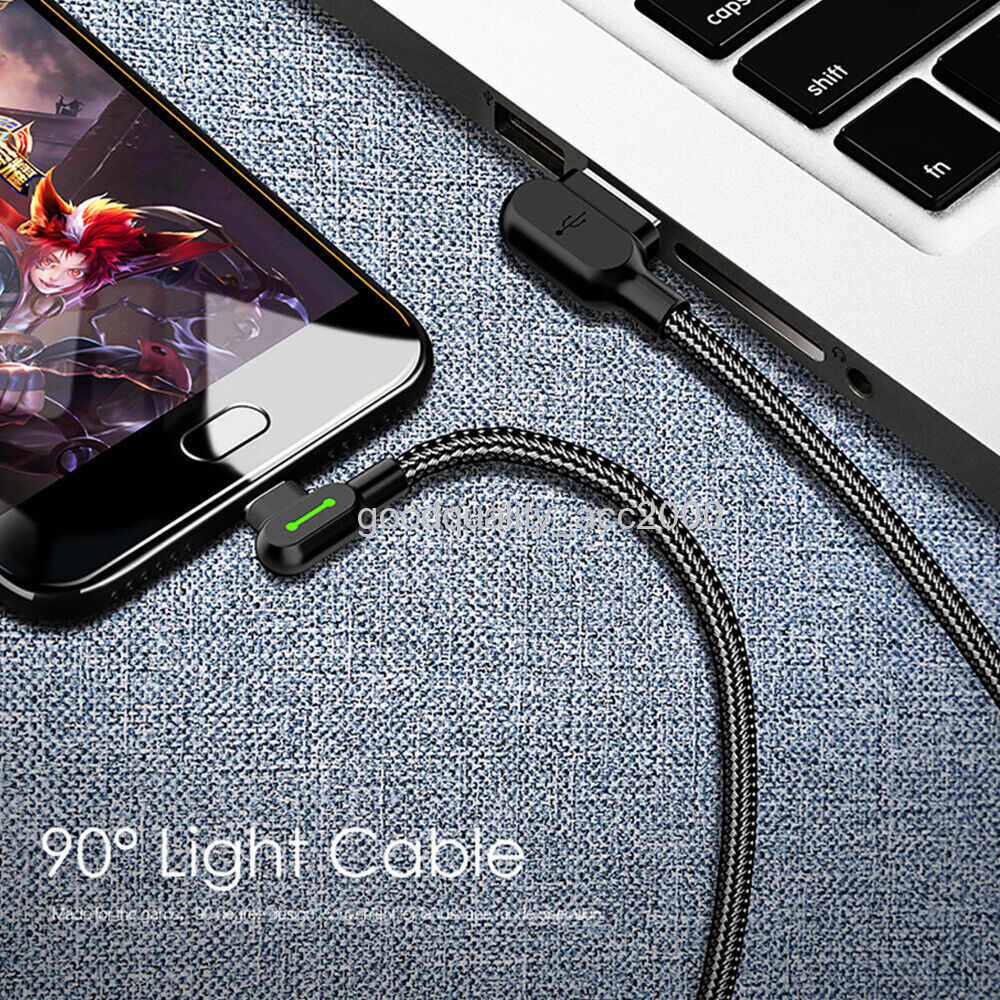 MCDODO 90 Degree Right Angle for iPhone Type C Micro Cable Fast Charge 0.5m - 3m