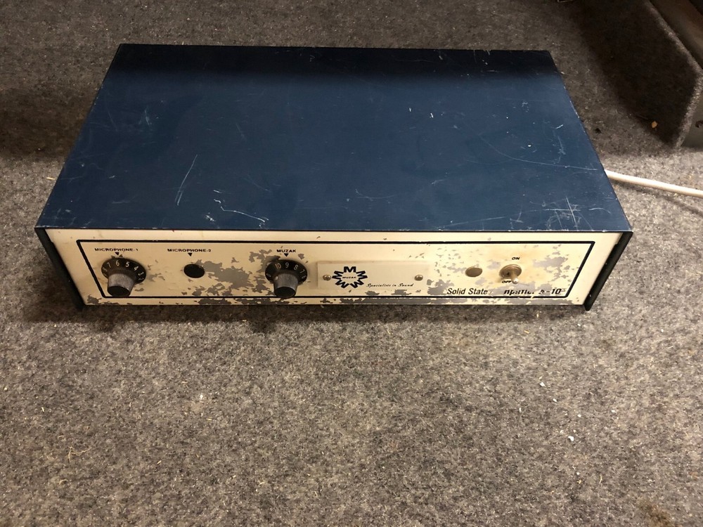 Vintage Muzak Solid State Paging Amplifier A-10 Mixer MAKE OFFER!