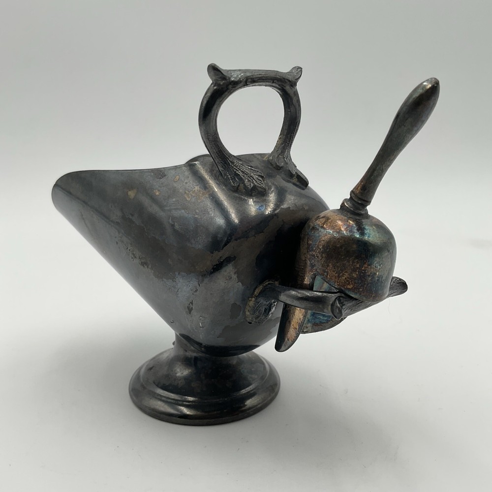 Vintage Silverplated Sugar Scuttle Scoop