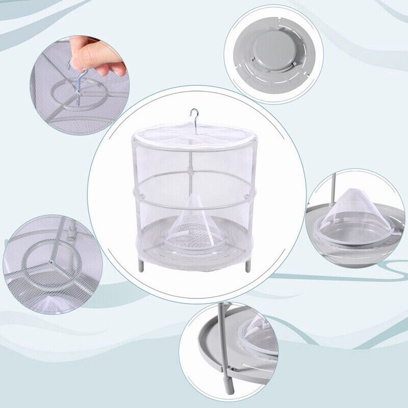 Trap Ranch Fly Cage Reusable Fly Catcher Killer Net Pest Bug Insert Auto Catch
