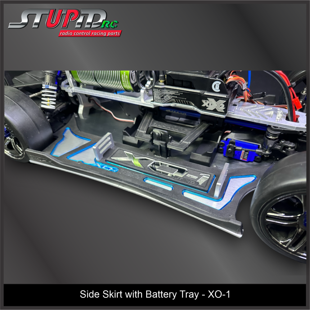 StupidRC XO-1 Compatible Side Skirts with Battery Trays