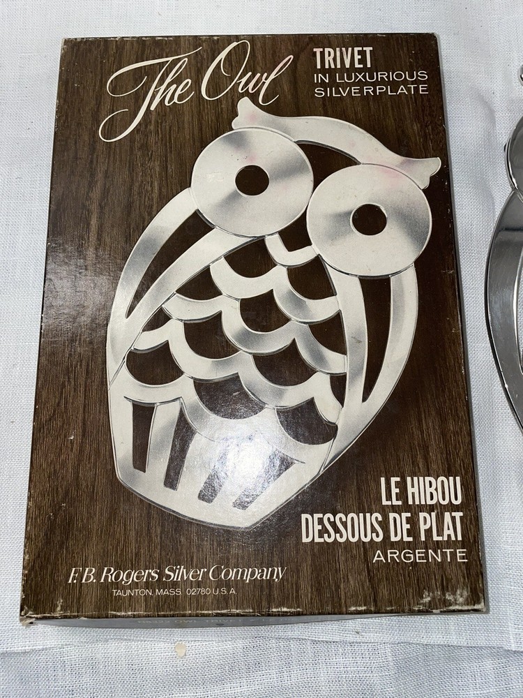 FB Rogers Silver Company “The Owl” Trivet