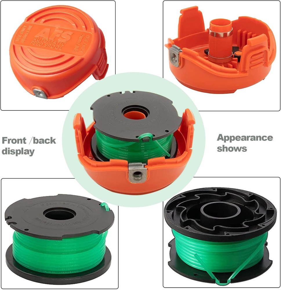 7Pack+1Cap For Black & Decker GH3000 SF-080 Grass Trimmer Replacement Spool Line