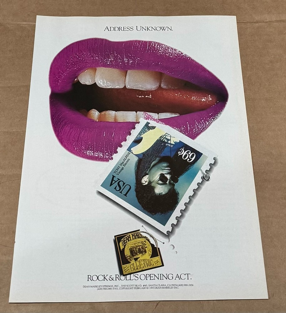 Dean Markley Strings - Tony MacAlpine - 1993 Print Advertisement