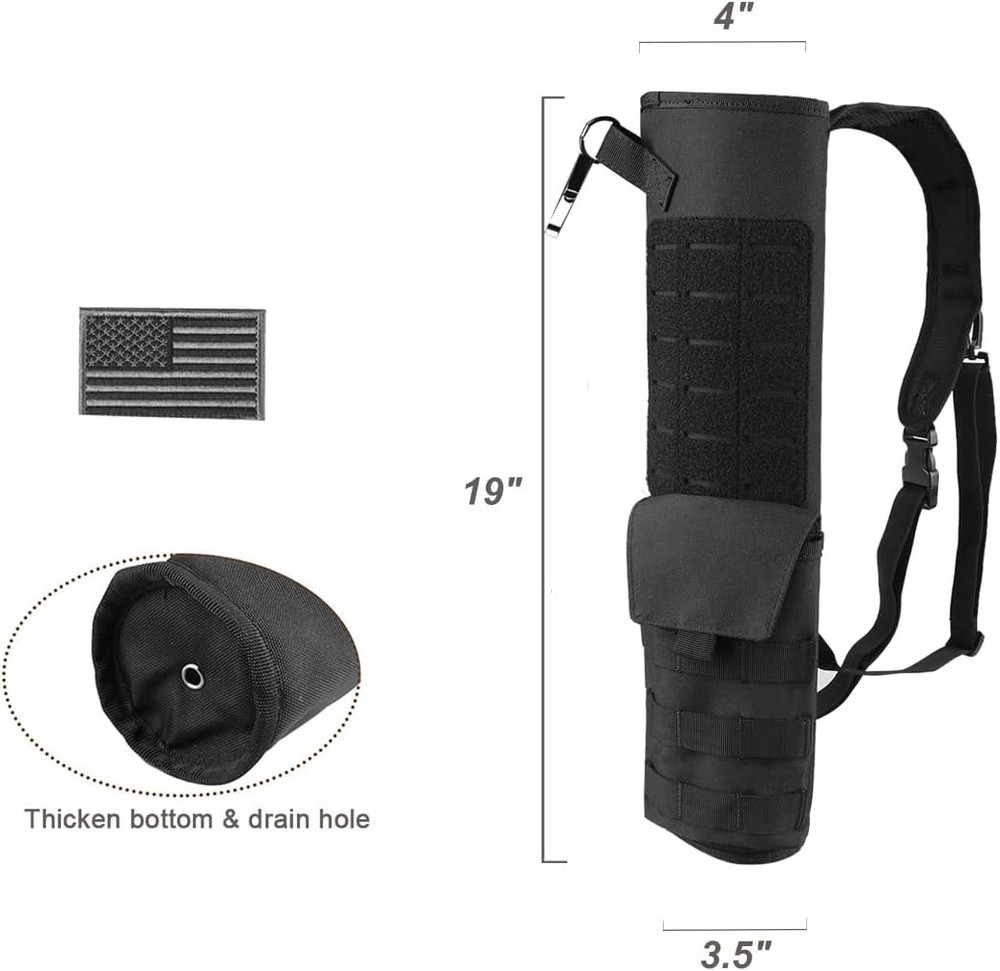 Archery Lightweight Back Arrow Quiver Dual Use Foldable Compact Hip Arrows Bag