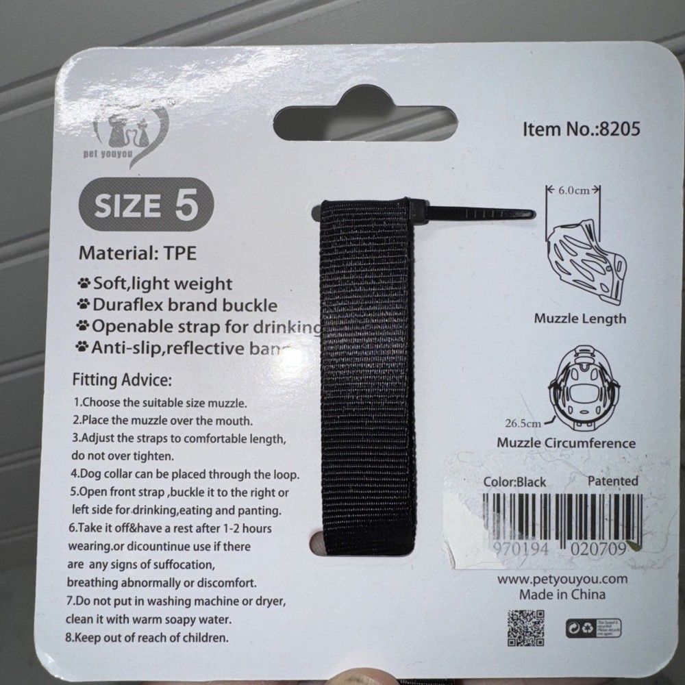 Adjustable Size Small Dog Muzzle