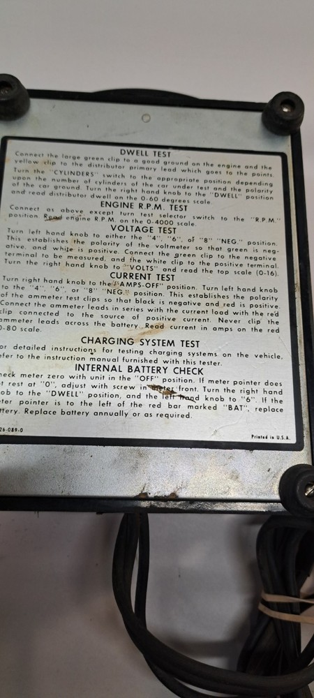 SOLID STATE MODEL 1914 DWELL TESTER