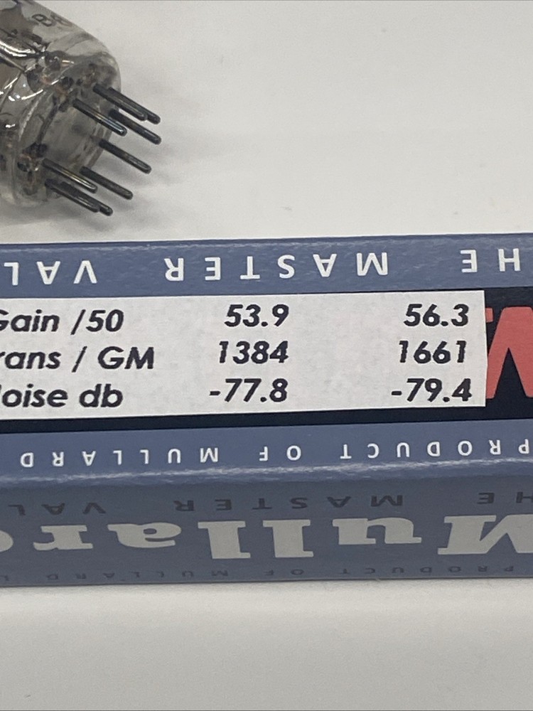 Mullard ECC81 12AT7 Square Getter / TK1 B60, Blackburn, Maxi-Pre test NOS M0359