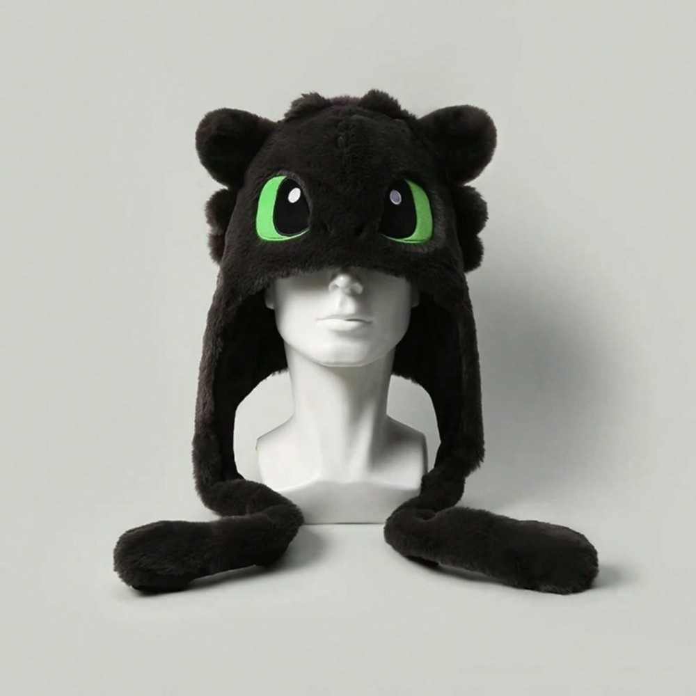 How to Train Your Dragon Toothless Plush Stuffed Hat Moving Ear Gift
