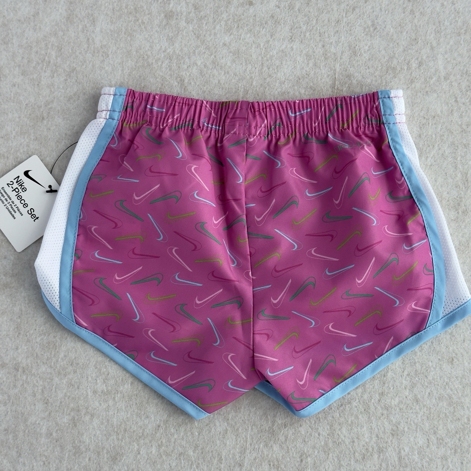 Nike Dri-Fit Baby Girl 2PC Shorts Outfit 24 Months Athletic Set Summer NWT NEW