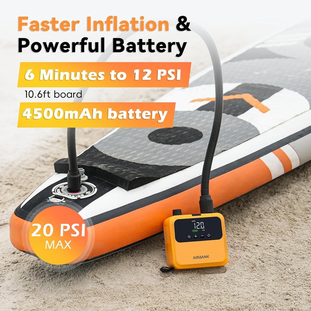 Mini Paddle Board Pump Pulse Pro, Brushless Motor, MAX 20PSI