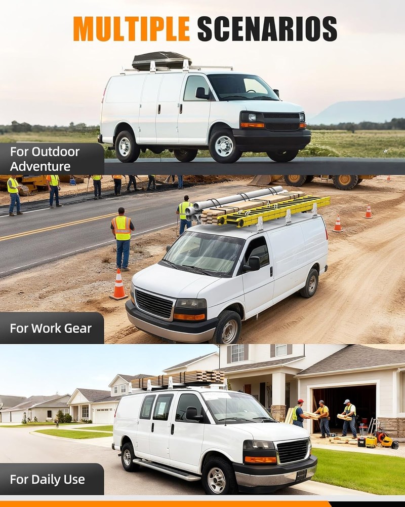 Chevy Express Ladder Rack 1996-2025 No Drill