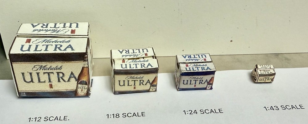 TWO CASES (Make Selection) READY TO BE DISPLAYED 1:12 SCALE DIORAMA ACCESSORY