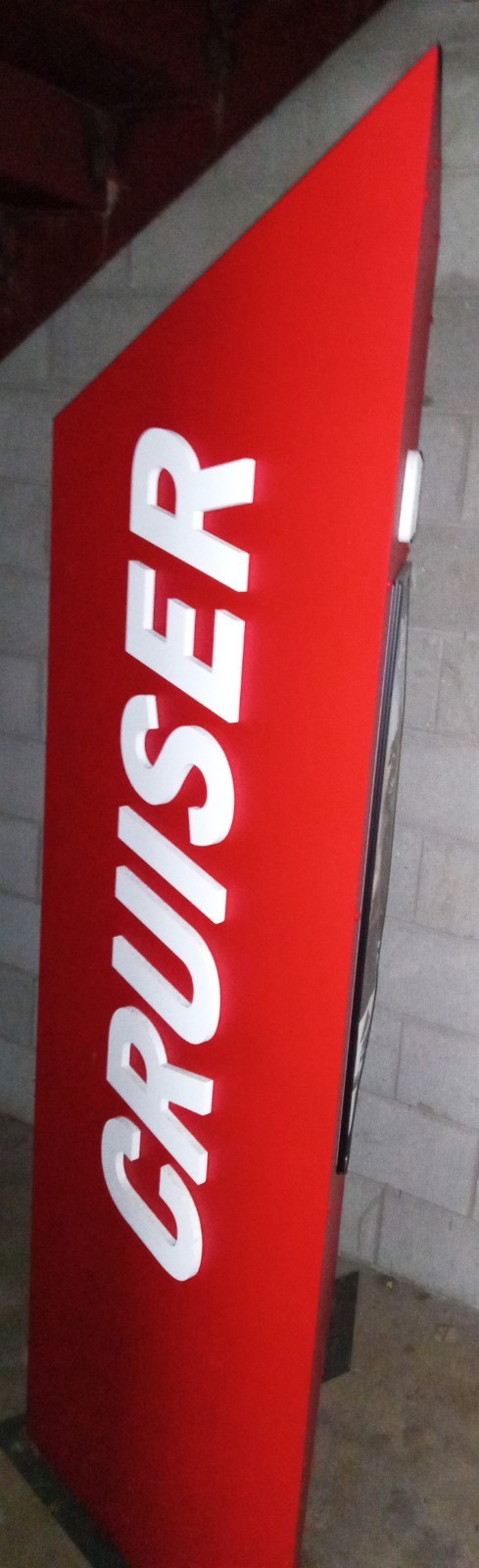 VICTORY MOTORCYCLE DEALER LARGE 3 PC KIOSK SHOWROOM FREESTANDING METAL TRI SIGN