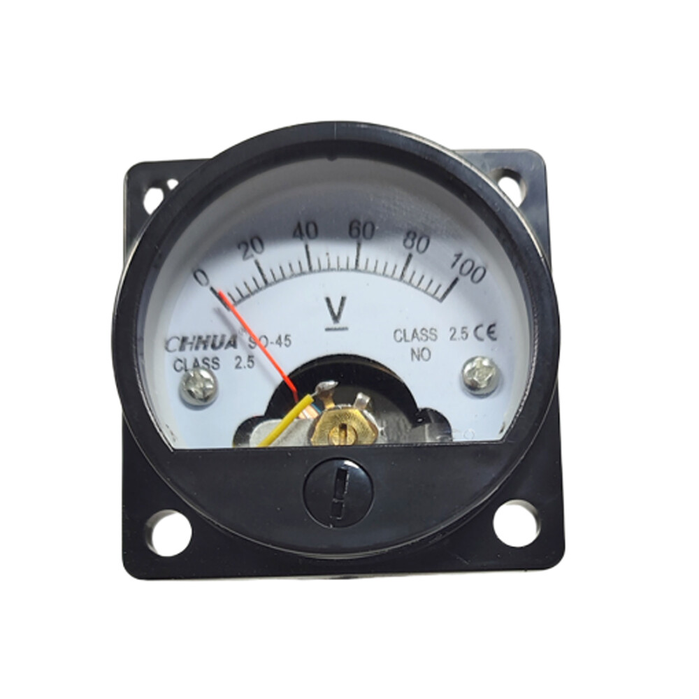2x DC 0-100V Analog Voltmeter Analogue Voltage Panel Meter SO45 Directly Connect