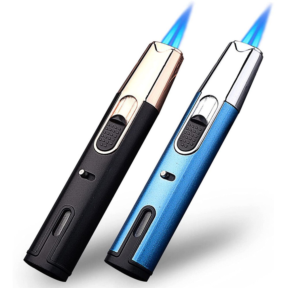 Refillable Butane Torch Lighter Adjustable Pen Lighter Double Flame Lighter Jet