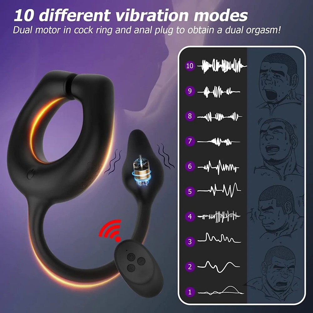 Electric Penis-Stretcher Enhancer-Ball-Scrotum-Ring-Delay-Ejaculation Men Remote