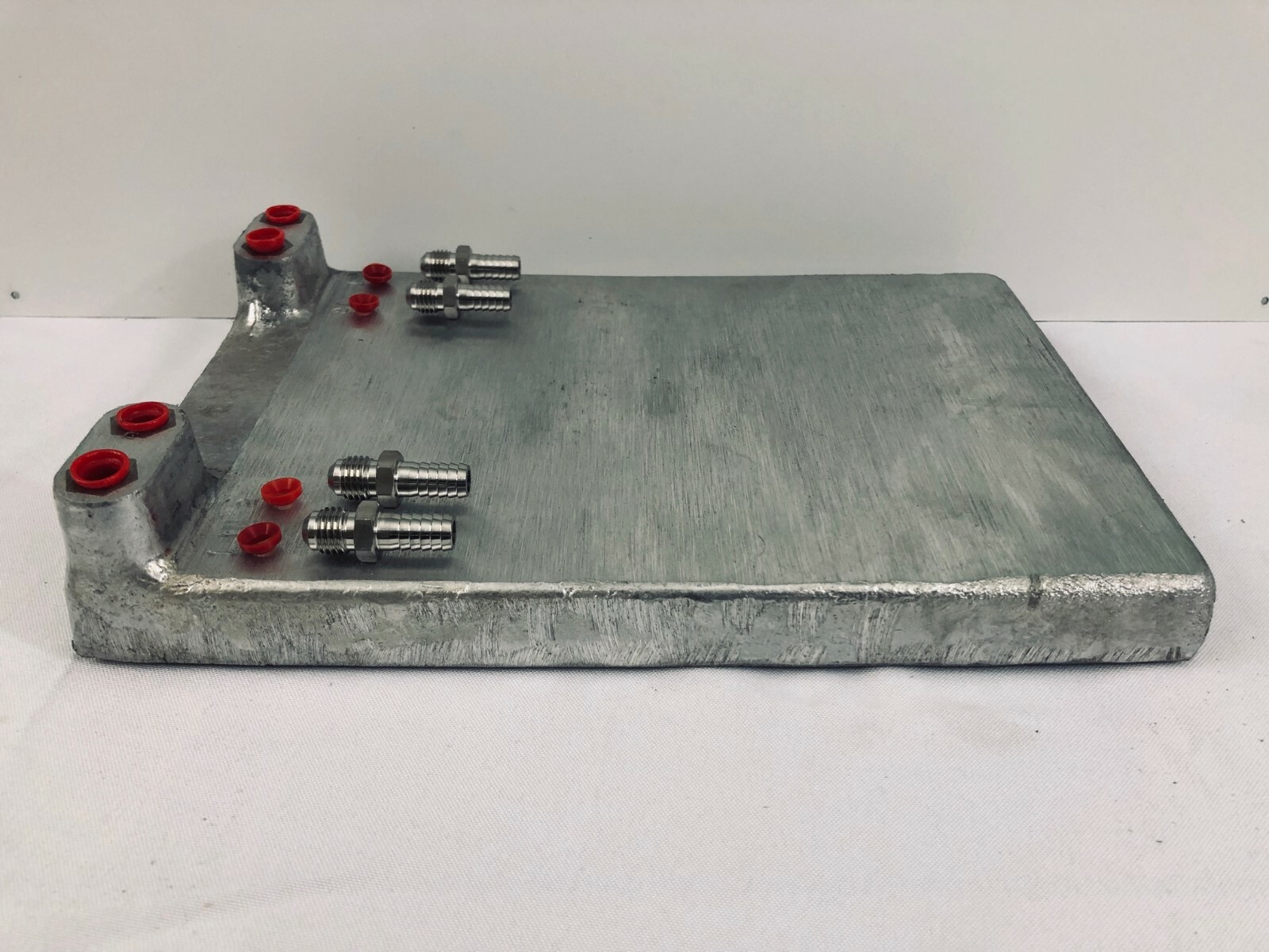 Two Beer Jockey Box Cold Plate with 3/8" Barbed Fittings