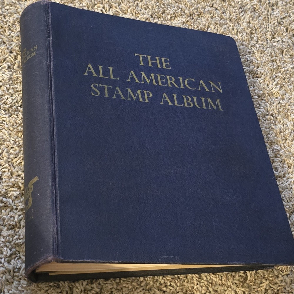 The All American Stamp Album 1960 MINKUS Over 350 Stamps Catalog Vintage