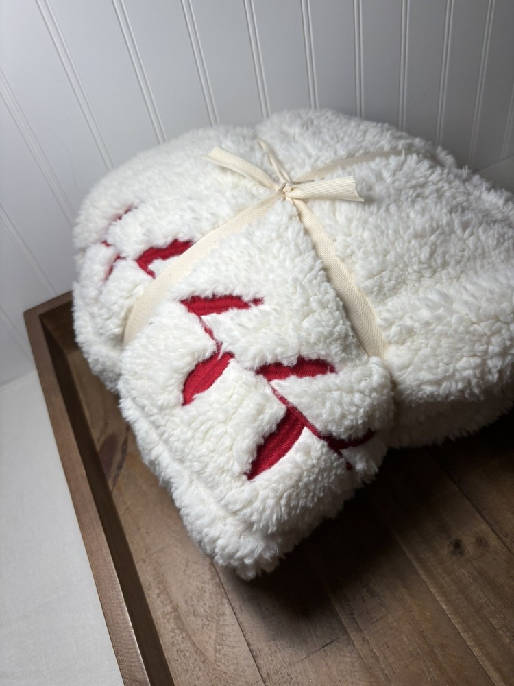 Pottery Barn Kids Anywhere Beanbag, Sherpa Baseball Slipcover Only 31”