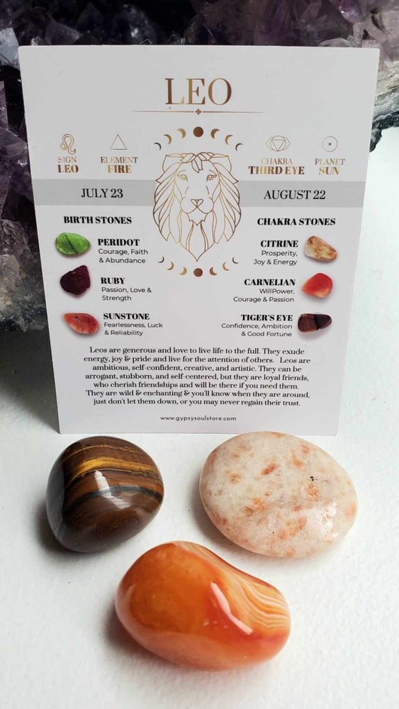 Leo Zodiac Crystal Kit