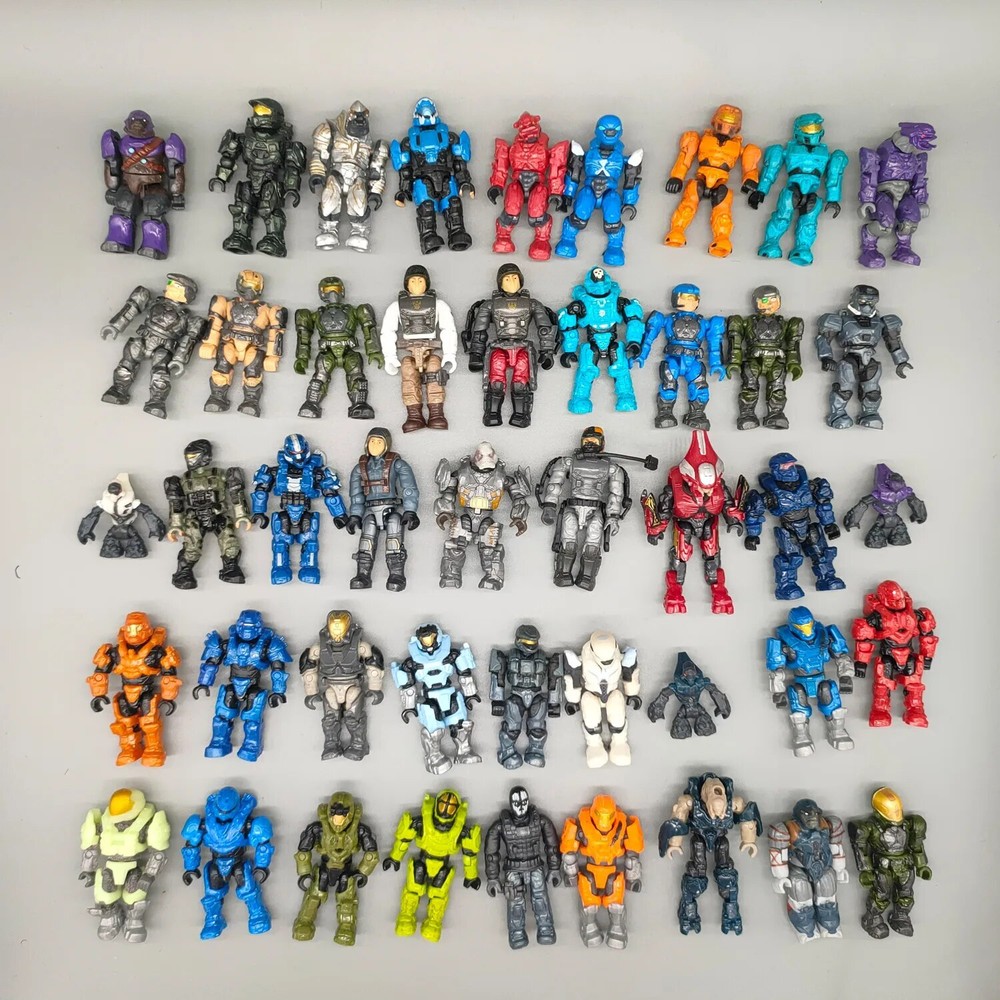 Lot of Random Mega Bloks Halo UNSC Soldier Covenant COD Loose Mini Action Figure
