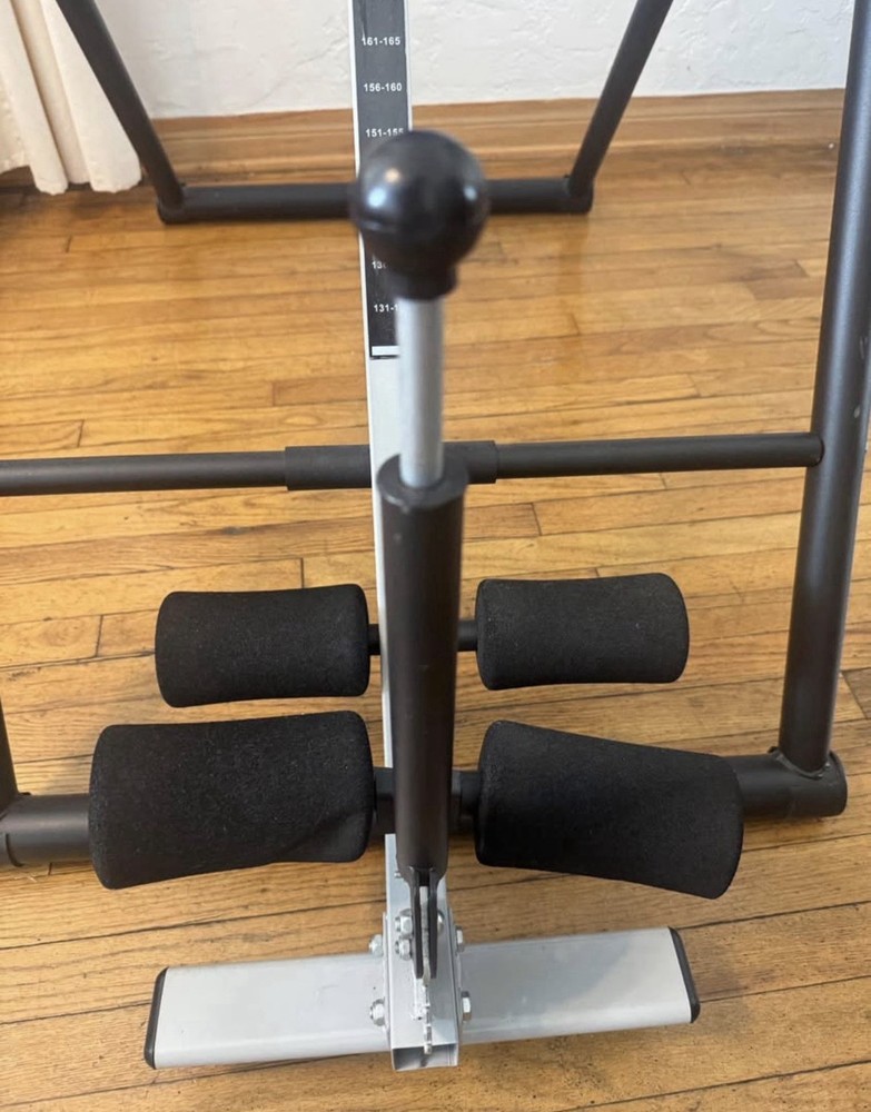 X Power US Height-Adjustable Inversion Table Blue Black Padded Backrest