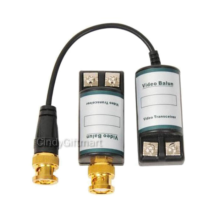 1 Pair Passive CCTV Security Camera Video Baluns Transceiver CAT5 Connector 3EM