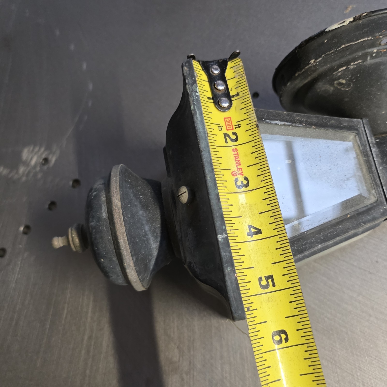 Single Black Painted Brass Vintage Carriage Lamp Lights Sconce Electric Gothic