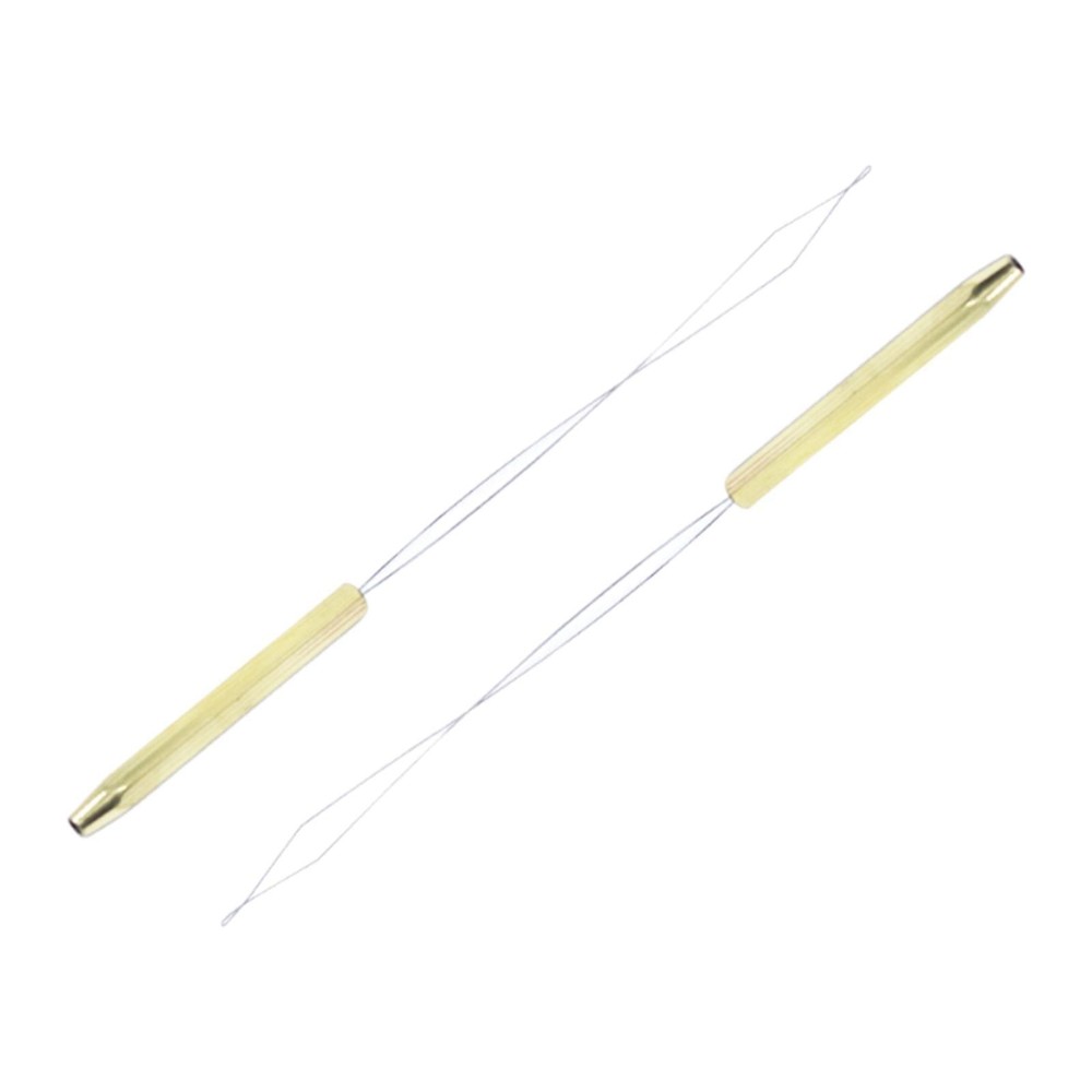 2Pcs Bobbin Threader for Fly Tying Copper Gift Professional Fly Tying Tool