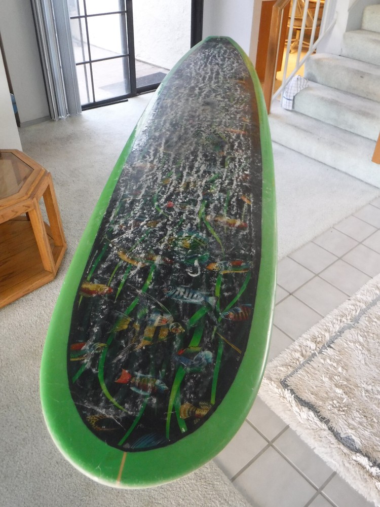 CUSTOM ART 9'0" LONGBOARD SURFBOARD preowned