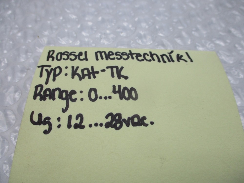 ROSSEL MESSTECHNIK KAT-TK TRANSMITTER UNMP