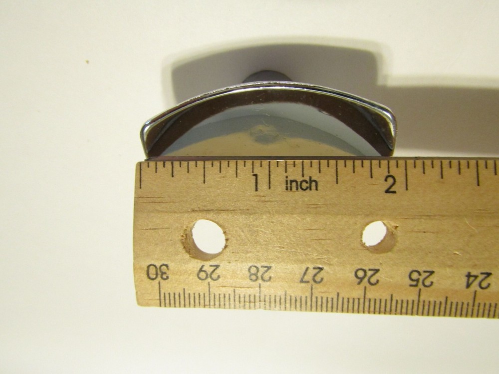 Vintage Nos Rectangular Chrome Drawer Knobs 1" x2" Concave Cabinet Door Pulls