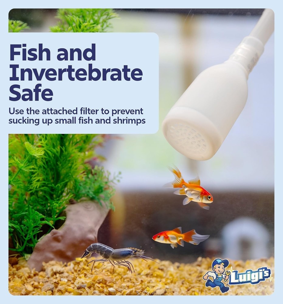 One-Way Valve Hand Siphon: Efficient Fish Tank Cleaner for Regular Water Changes