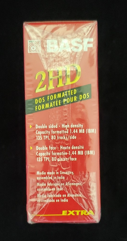 SEALED!! EMTEC BASF Diskettes 2HD Double Sided High Density 10 pack 3.5"/90mm