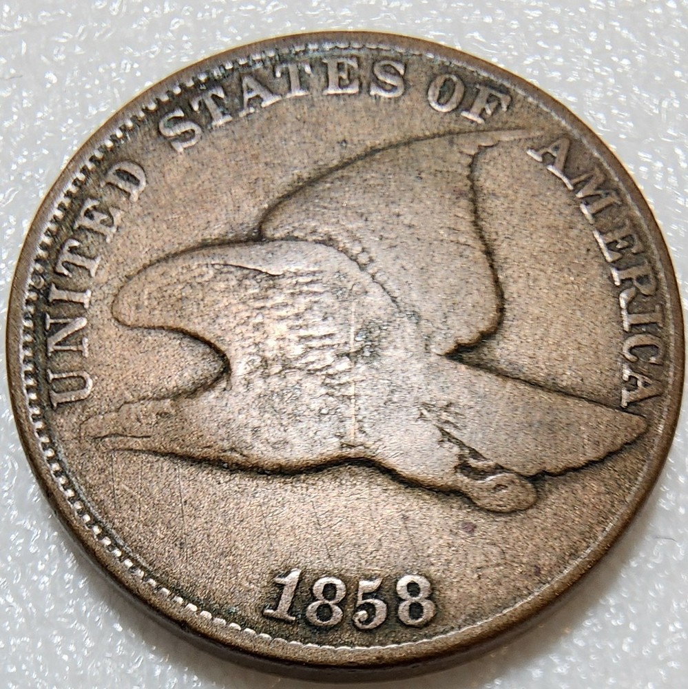 1858 Flying Eagle Cent - Large Letters - Sharp Details