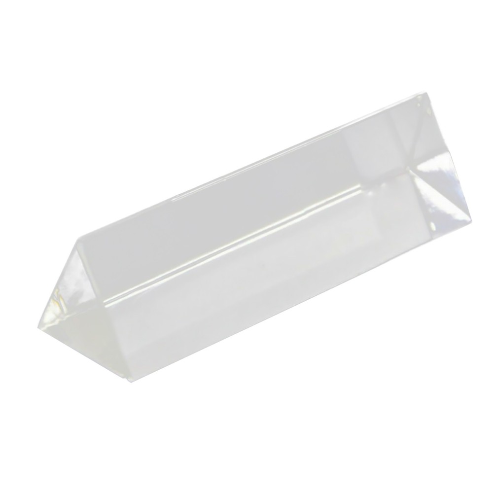 New 9cm Optical Glass Triple Triangular Prism Physics Teaching Light Spectrum A