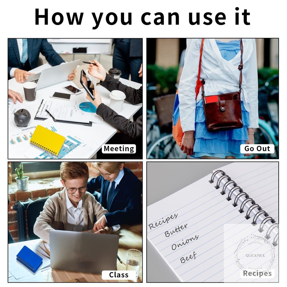 6pack Pocket Notebook Small Notepad Pocket Notepad Small Spiral Notebooks 3X5Inc