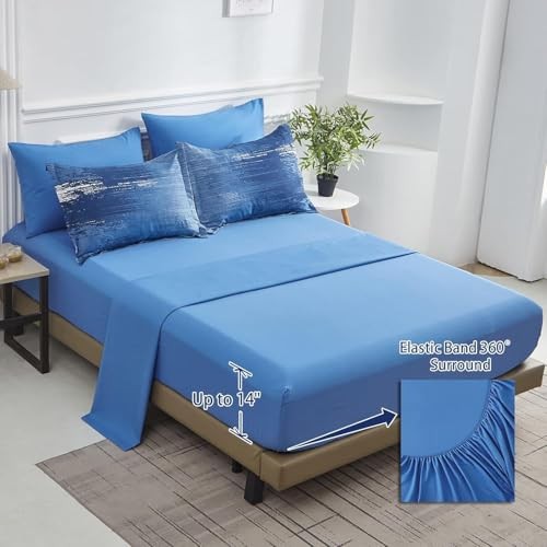 Ombre Comforter Set Size Reversible Gradient Grey Boho Bedding Set Twin Blue