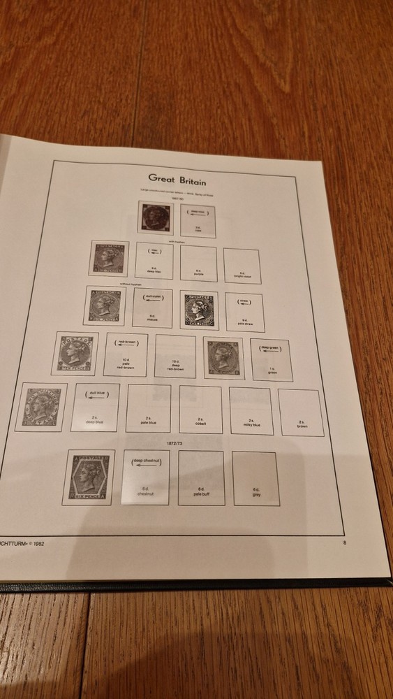 Great Britain Light House 1837-1986 Illustrated Stamp Album Pages. See details