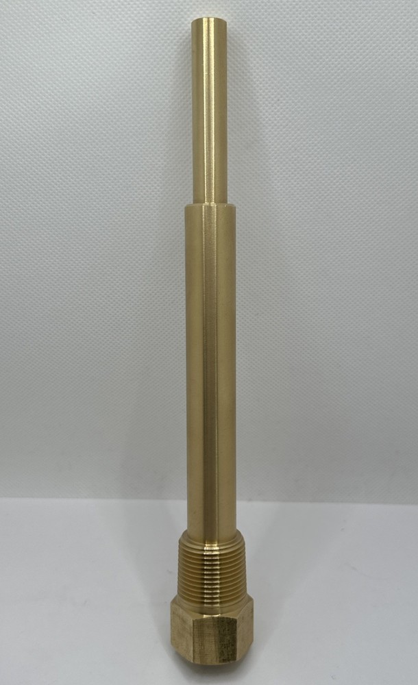 Brass Threaded Stepped Thermowell 3/4" NPT x 7.5" Insertion Open Box