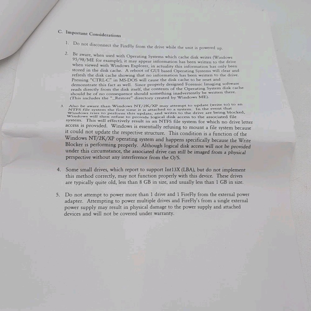 Tableau FireFly Read Only Hardware Write Blocker 6 Pin NEW Digital Intelligence