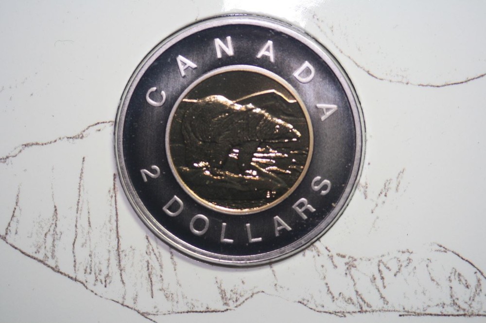 1996 $2 CANADA POLAR BEAR COIN